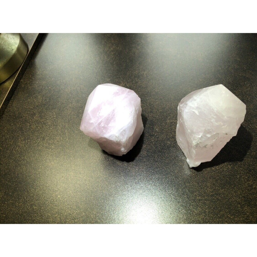 Pink Rose Quartz Tower Set Healing Love Stones Crystals Recharge Chakras 11 13oz - Picture 6 of 16